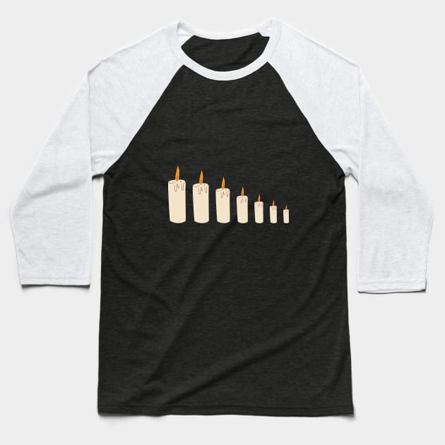 candle Baseball T-Shirt by medfrigo